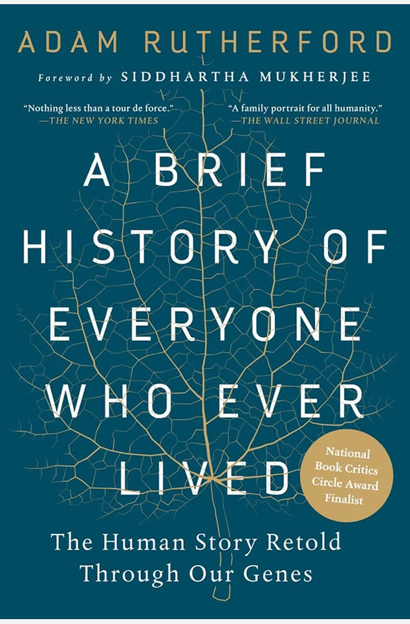 Book cover of A Brief History of Everyone Who Ever Lived by Adam Rutherford at Wild and the Sage, Galle, Sri Lanka