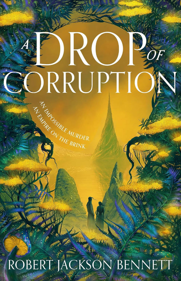 Book cover of A Drop of Corruption by Robert Jackson Bennett at Wild and the Sage, Galle, Sri Lanka