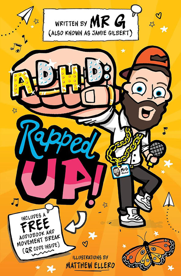 Book cover of ADHD: Rapped Up! by Jamie Gilbert at Wild and the Sage, Galle, Sri Lanka