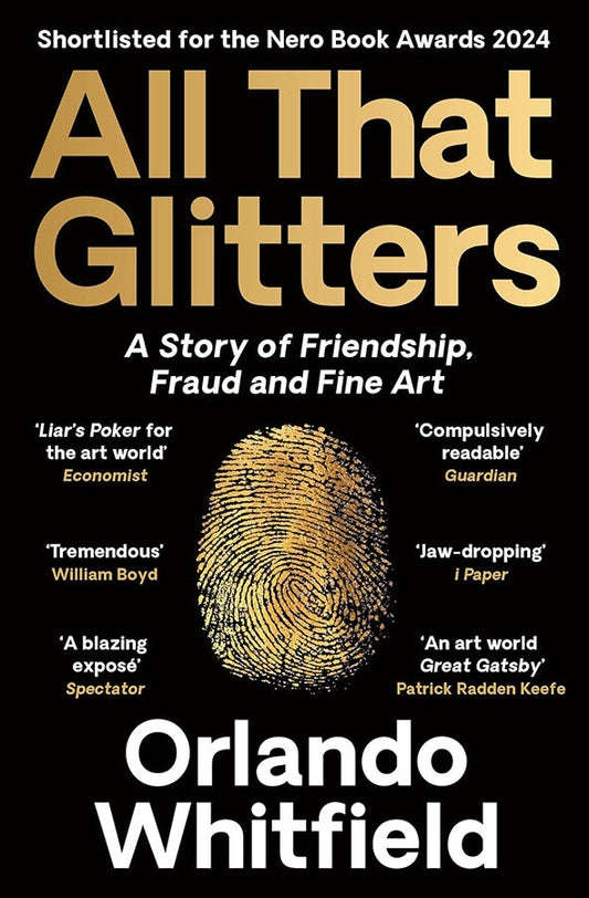 Book cover of All That Glitters by Orlando Whitfield at Wild and the Sage, Galle, Sri Lanka