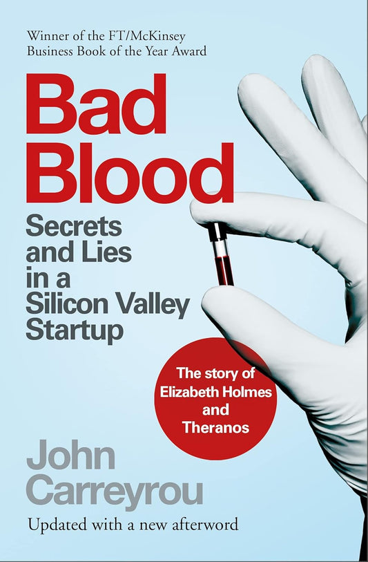 Book cover of Bad Blood by John Carreyrou at Wild and the Sage, Galle, Sri Lanka
