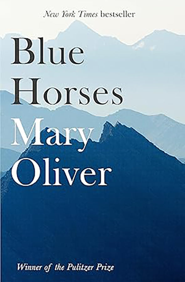 Book cover of Blue Horses by Mary Oliver at Wild and the Sage, Galle, Sri Lanka