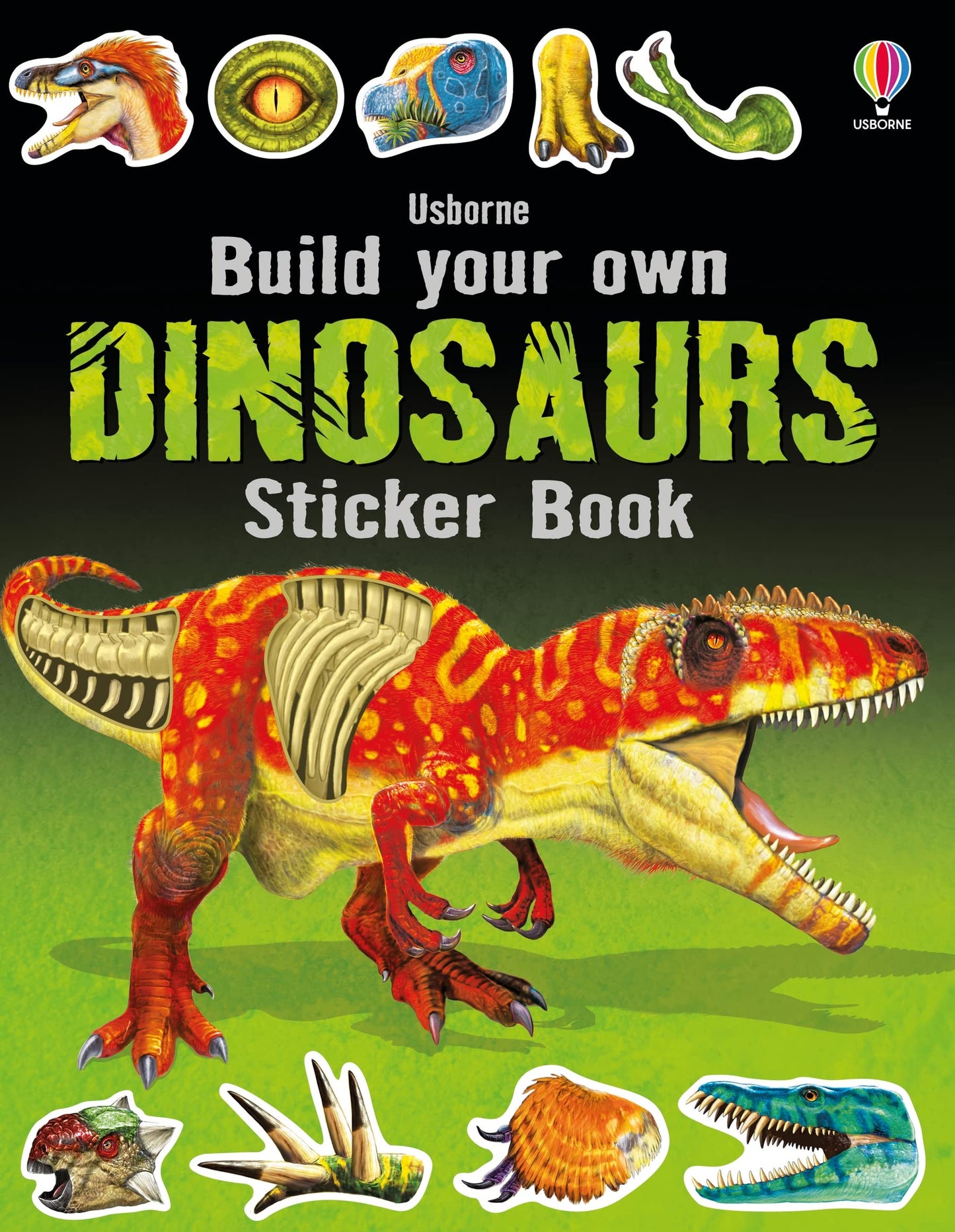Book cover of Build Your Own Dinosaurs Sticker Book by Usborne at Wild and the Sage, Galle, Sri Lanka