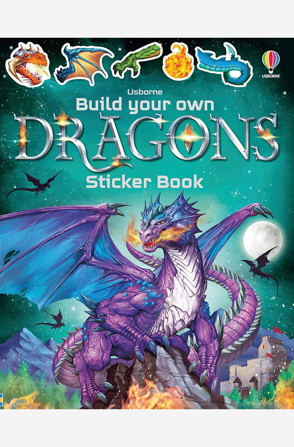 Book cover of Build Your Own Dragons Sticker Book by Simon Tudhope, Gong Studios at Wild and the Sage, Galle, Sri Lanka