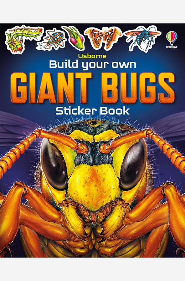 Book cover of Build Your own Giant Bugs Sticker Book by Sam Smith, Gong Studios at Wild and the Sage, Galle, Sri Lanka