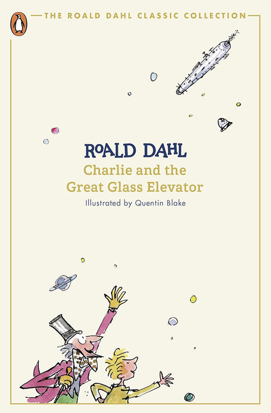 Book cover of Charlie and the Great Glass Elevator by Roald Dahl at Wild and the Sage, Galle, Sri Lanka