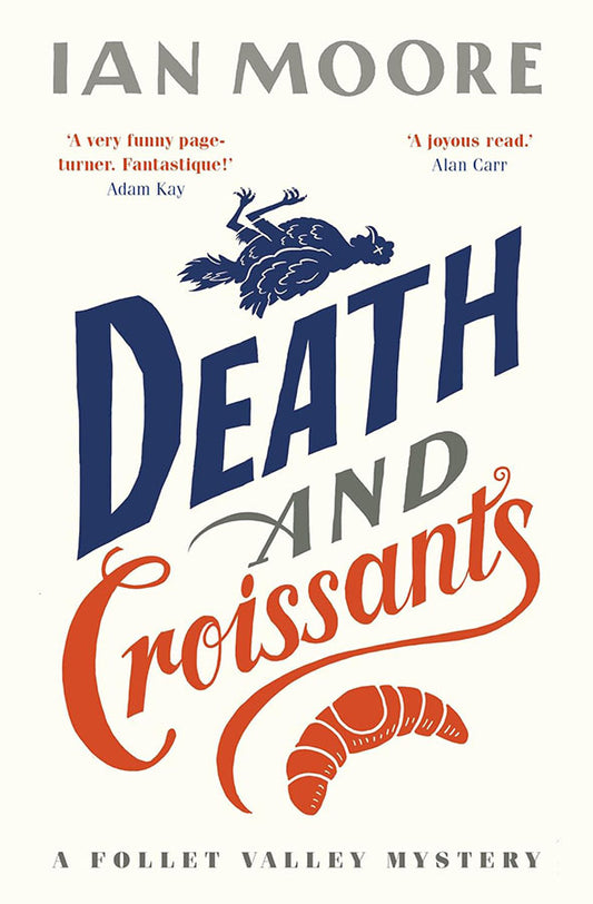 Book cover of Death and Croissants by Ian Moore at Wild and the Sage, Galle, Sri Lanka