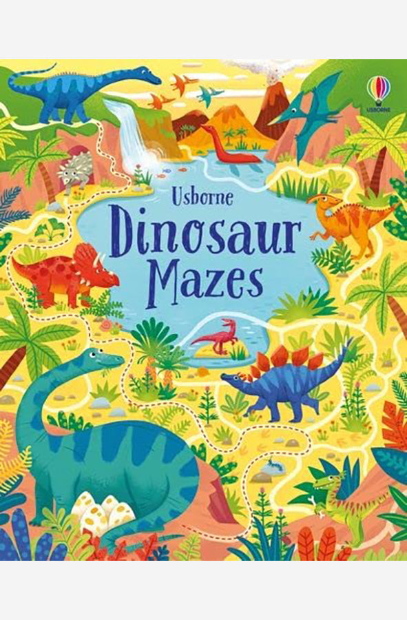 Book cover of DIinosaur Mazes by Usborne at Wild and the Sage, Galle, Sri Lanka