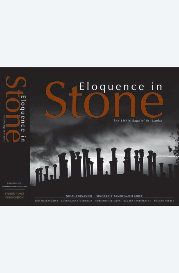 Book cover of Eloquence in Stone by Nihal Fernando at Wild and the Sage, Galle, Sri Lanka