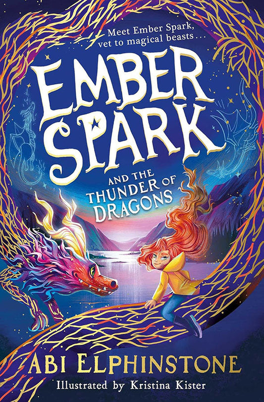 Book cover of Ember Spark and the Thunder of Dragons by Abi Elphinstone at Wild and the Sage, Galle, Sri Lanka