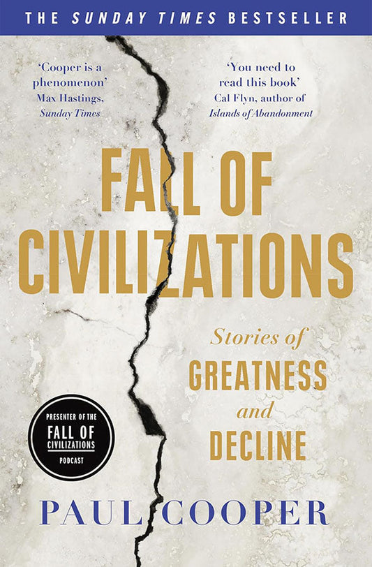 Book cover of Fall of Civilizations by Paul Cooper at Wild and the Sage, Galle, Sri Lanka