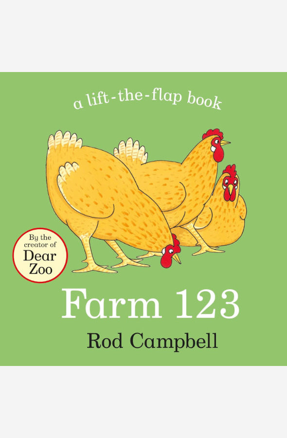 Book cover of Farm 123 by Rod Campbell at Wild and the Sage, Galle, Sri Lanka