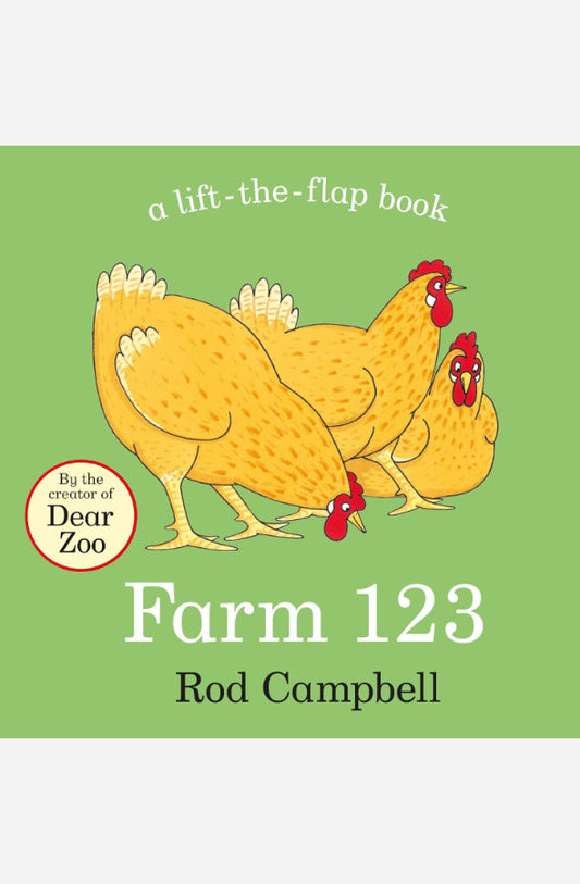 Book cover of Farm 123 by Rod Campbell at Wild and the Sage, Galle, Sri Lanka