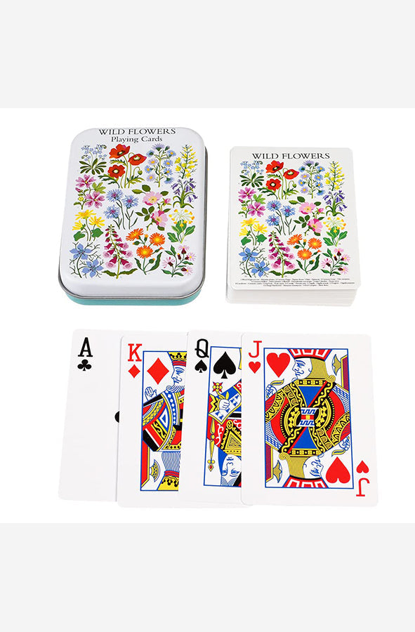 Book cover of Flowers Playing Cards in a Tin by Rex London at Wild and the Sage, Galle, Sri Lanka