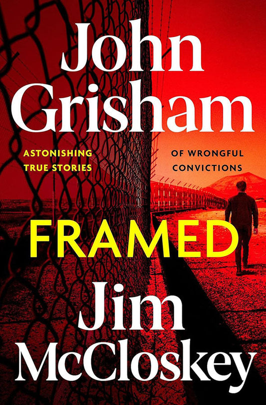 Book cover of Framed by John Grisham, Jim McCloskey at Wild and the Sage, Galle, Sri Lanka