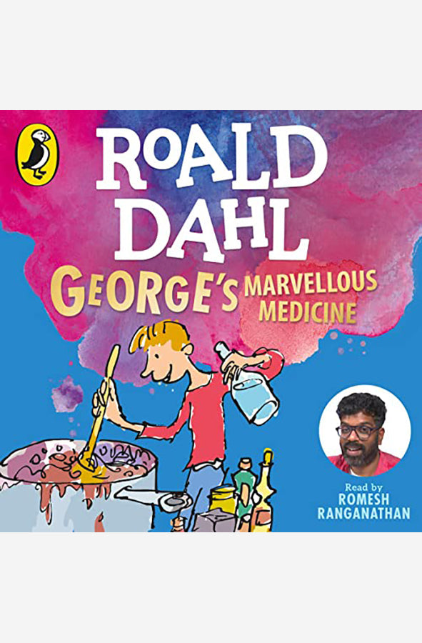 Book cover of George's Marvellous Medicine by Roald Dah at Wild and the Sage, Galle, Sri Lanka
