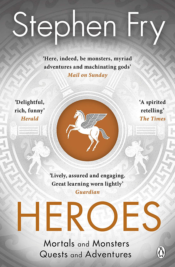 Book cover of Heroes by Stephen Fry at Wild and the Sage, Galle, Sri Lanka