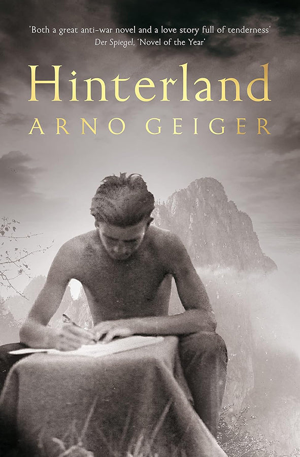 Book cover of Hinterland by Arno Geiger at Wild and the Sage, Galle, Sri Lanka