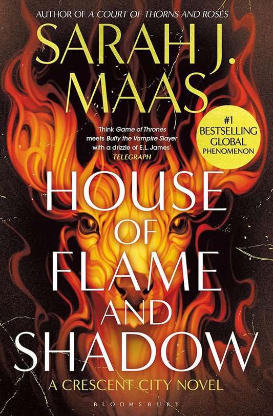 Book cover of House of Flame and Shadow by Sarah J. Maas at Wild and the Sage, Galle, Sri Lanka