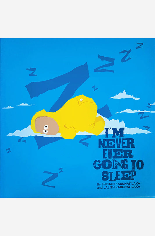 Book cover of I'm Never Ever Going to Sleep by Shehan Karunatilaka at Wild and the Sage, Galle, Sri Lanka