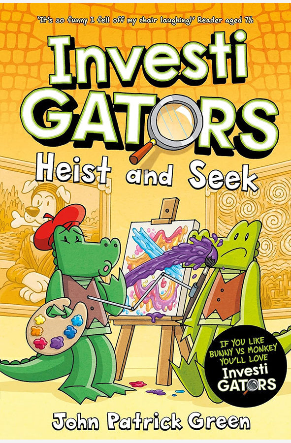 Book cover of InvestiGators: Heist and Seek by John Patrick Green at Wild and the Sage, Galle, Sri Lanka