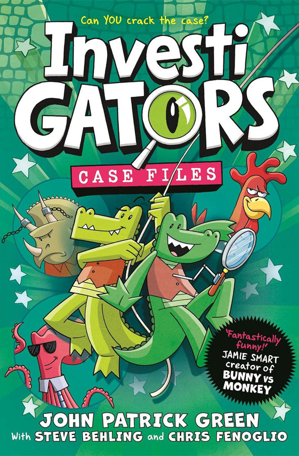Book cover of InvestiGators by John Patrick Green at Wild and the Sage, Galle, Sri Lanka