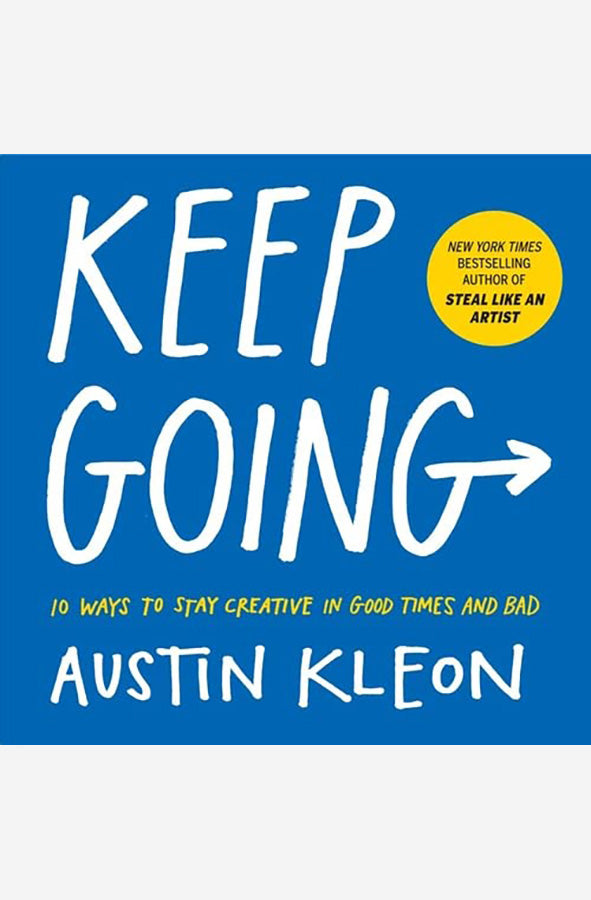 Book cover of Keep Going by Austin Kleon at Wild and the Sage, Galle, Sri Lanka