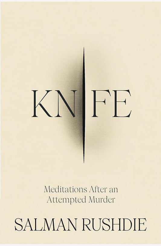 Book cover of Knife: Meditations After an Attempted Murder by Salman Rushdie at Wild and the Sage, Galle, Sri Lanka