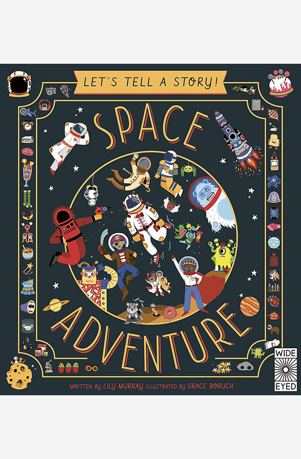 Book cover of Let's Tell a Story: Space Adventure by Lily Murray at Wild and the Sage, Galle, Sri Lanka