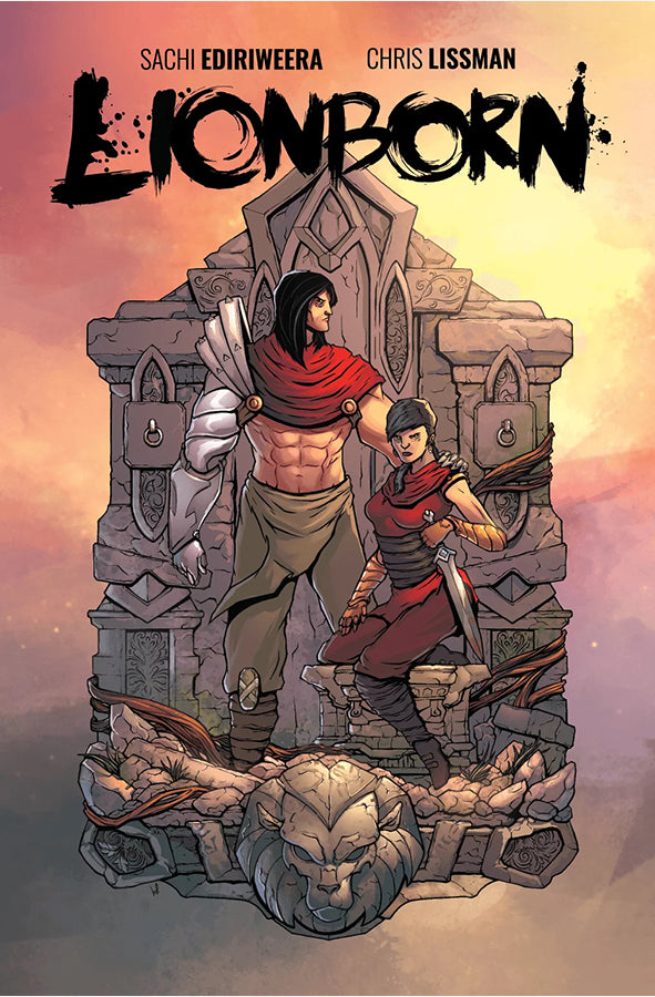 Book cover of Lionborn by Sachi Ediriweera at Wild and the Sage, Galle, Sri Lanka