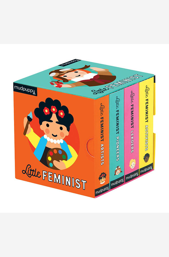 Book cover of Little Feminist Board Book Set by Emily Kleinman at Wild and the Sage, Galle, Sri Lanka