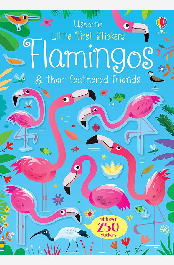 Book cover of Little First Stickers Flamingos by Kirsteen Robson at Wild and the Sage, Galle, Sri Lanka