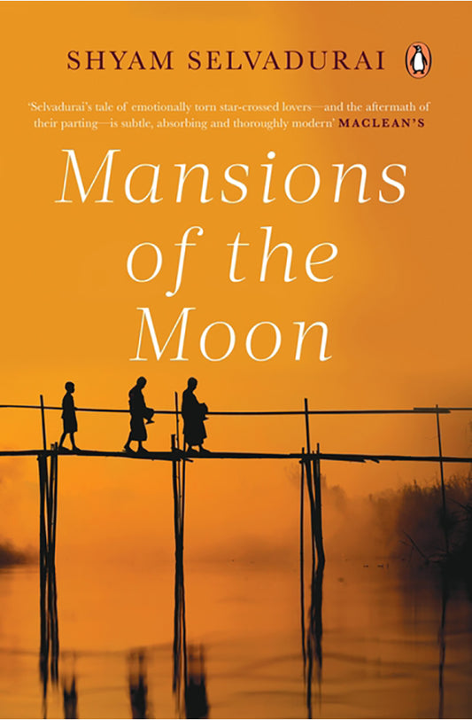 Book cover of Mansions of the Moon by Shyam Selvadurai at Wild and the Sage, Galle, Sri Lanka