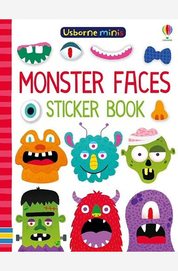 Book cover of Monster Faces Sticker Book by Usborne at Wild and the Sage, Galle, Sri Lanka