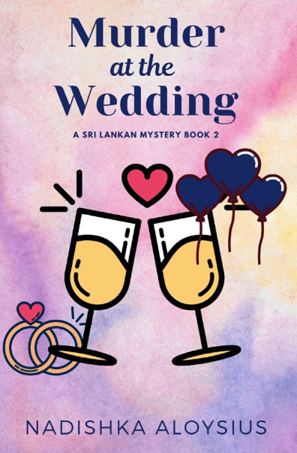 Book cover of Murder at the Wedding by Nadishka Aloysius at Wild and the Sage, Galle, Sri Lanka
