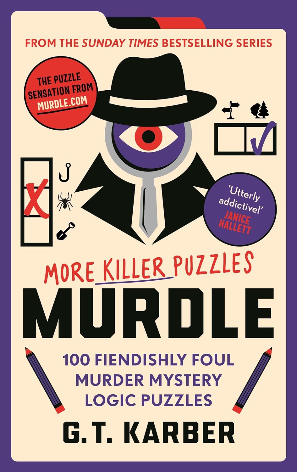 Book cover of Murdle: More Killer Puzzles by Wild & the Sage at Wild and the Sage, Galle, Sri Lanka