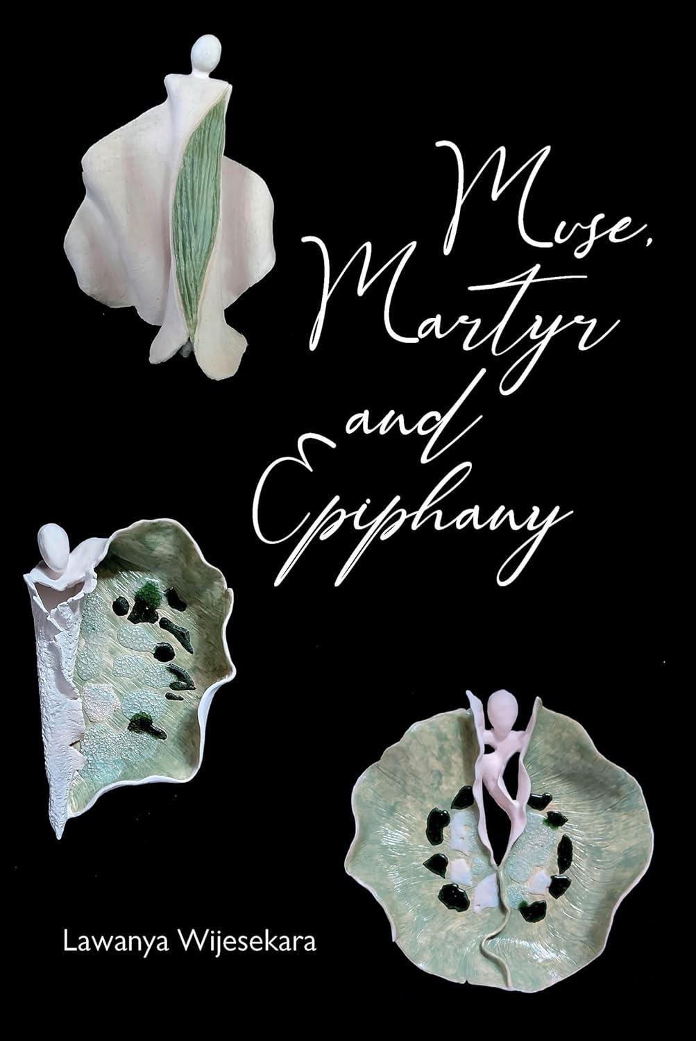 Book cover of Muse, Martyr, and Epiphany by Lawanya Wijesekara at Wild and the Sage, Galle, Sri Lanka