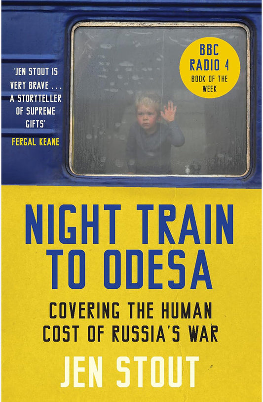 Book cover of Night Train to Odesa by Jen Stout at Wild and the Sage, Galle, Sri Lanka