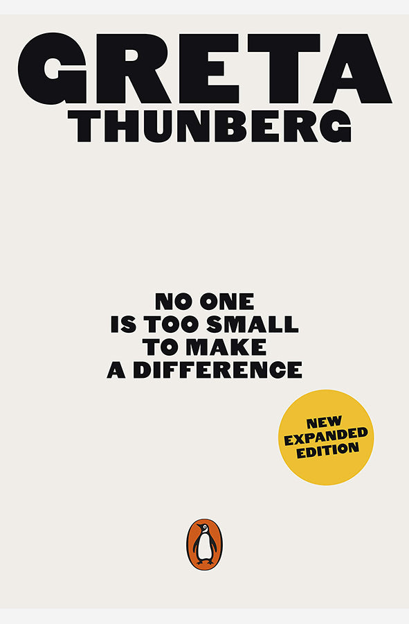 Book cover of No One is Too Small to Make a Difference by Greta Thunberg at Wild and the Sage, Galle, Sri Lanka