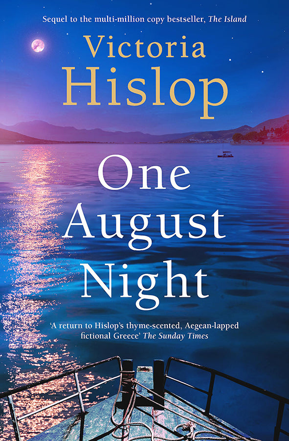 Book cover of One August Night by Victoria Hislop at Wild and the Sage, Galle, Sri Lanka