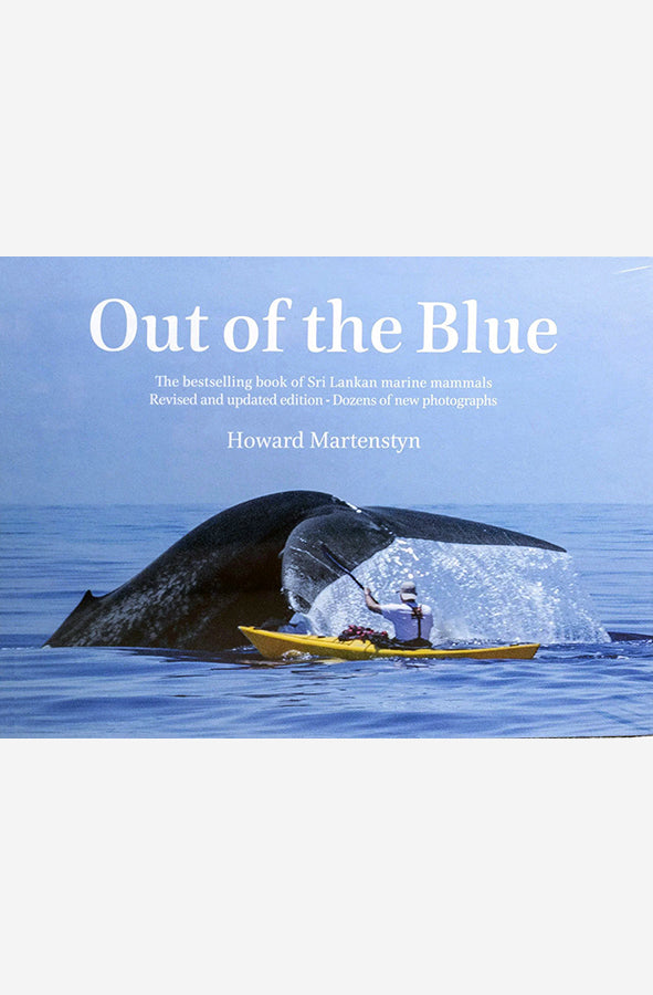 Book cover of Out of the Blue by Howard Martenstyn at Wild and the Sage, Galle, Sri Lanka
