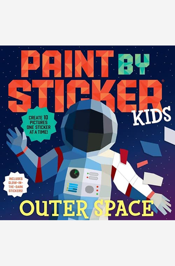 Book cover of Paint by Sticker Kids: Outer Space by Workman at Wild and the Sage, Galle, Sri Lanka