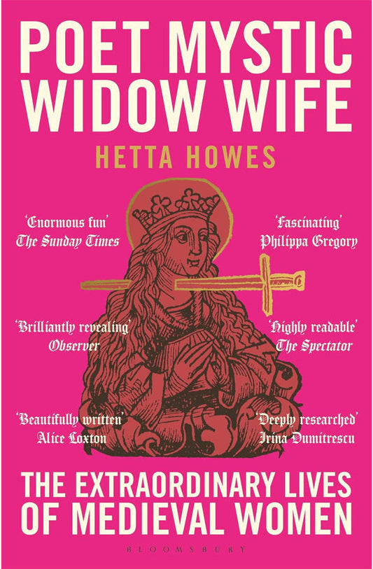 Book cover of Poet, Mystic, Widow, Wife: The Extraordinary Lives of Medieval Women by Hetta Howes at Wild and the Sage, Galle, Sri Lanka