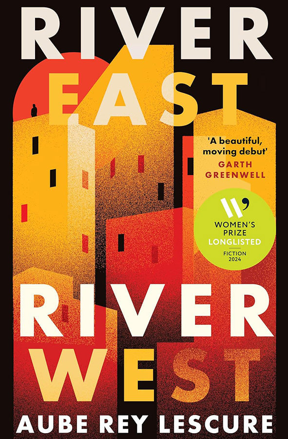 Book cover of River East, River West by Aube Rey Lescure at Wild and the Sage, Galle, Sri Lanka