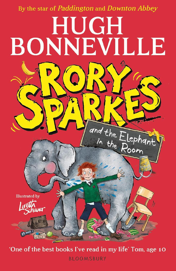 Book cover of Rory Sparkes and the Elephant in the Room by Hugh Bonneville at Wild and the Sage, Galle, Sri Lanka