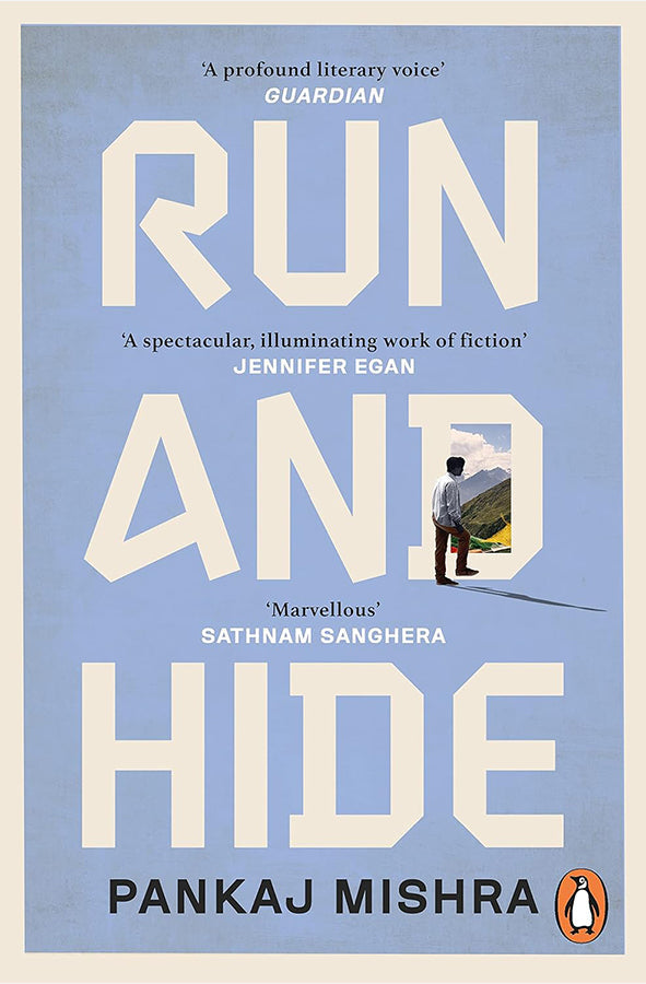 Book cover of Run And Hide by Pankaj Mishra at Wild and the Sage, Galle, Sri Lanka