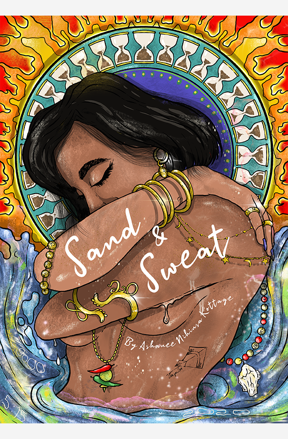 Book cover of Sand and Sweat by Ashanee Kottage at Wild and the Sage, Galle, Sri Lanka