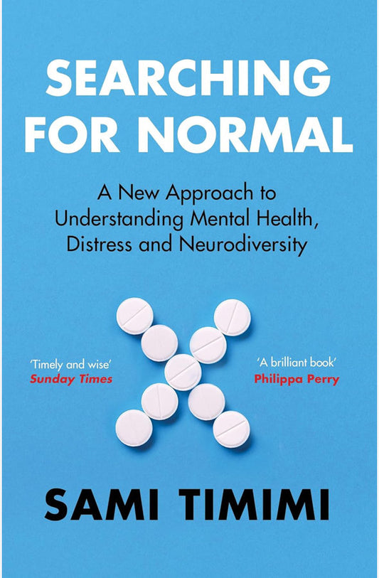 Book cover of Searching for Normal by Dr Sami Timimi at Wild and the Sage, Galle, Sri Lanka