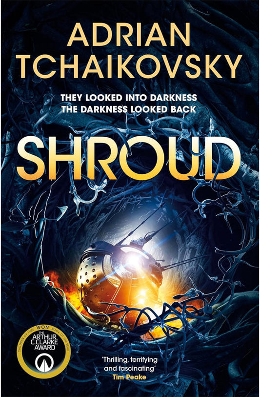 Book cover of Shroud by Adrian Tchaikovsky at Wild and the Sage, Galle, Sri Lanka
