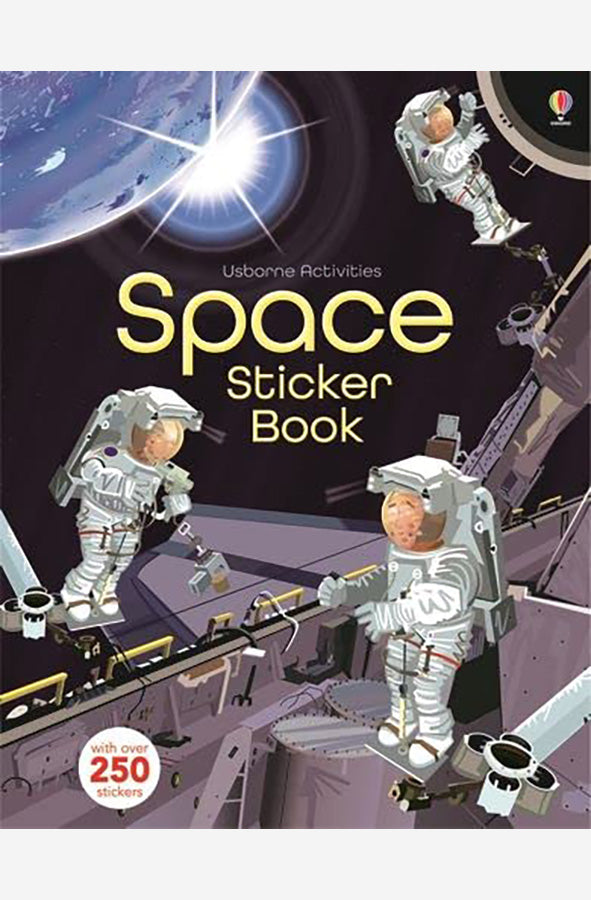 Book cover of Space Sticker Book by Usborne at Wild and the Sage, Galle, Sri Lanka